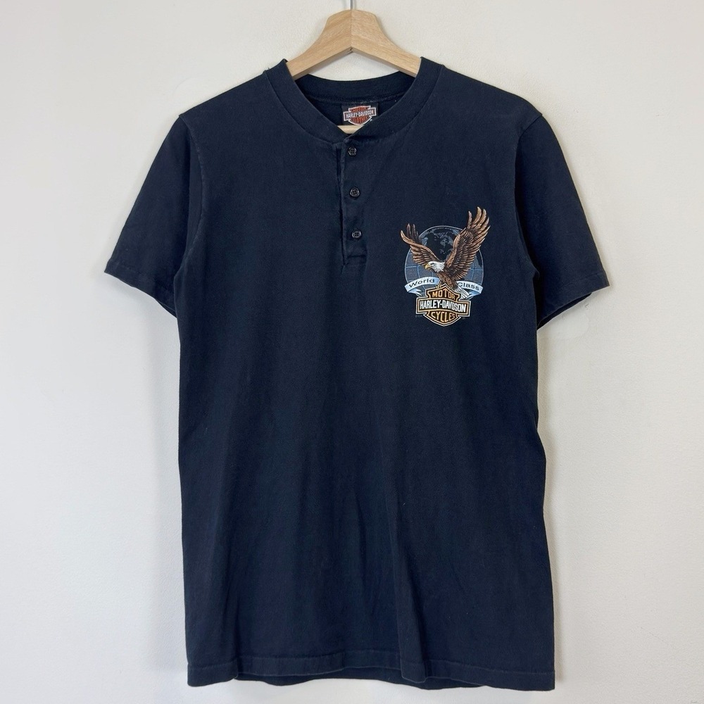 Vintage 90's Great Lakes Single Stitch Black Tee Shirt - Medium
